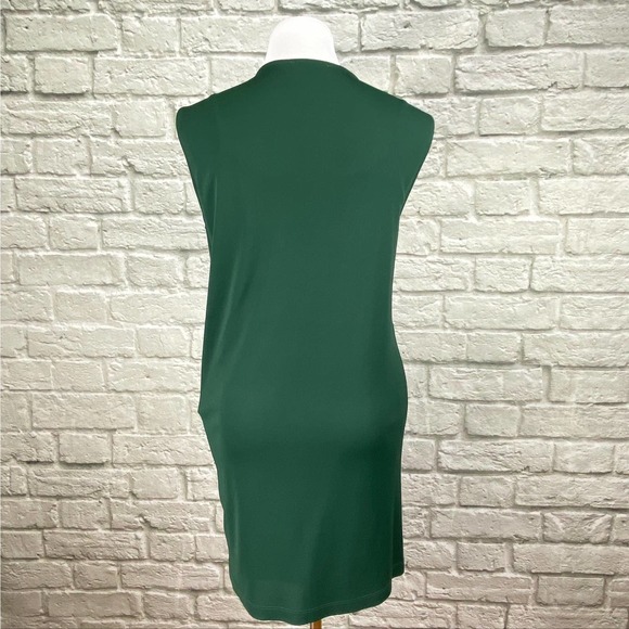 Zara Woman Green Asymmetrical Sleeveless Dress - Picture 4 of 5
